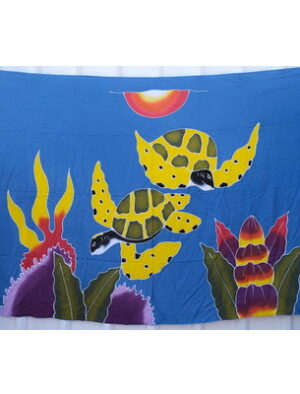 Blue two turtle Sarong, sundresses, and beach wraps