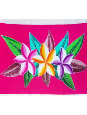 Hot Pink Flower Sun Dress Sarong