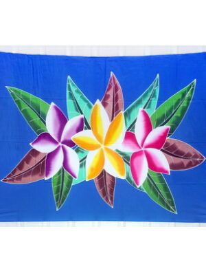 Blue Multi Flower Bikini Sarong