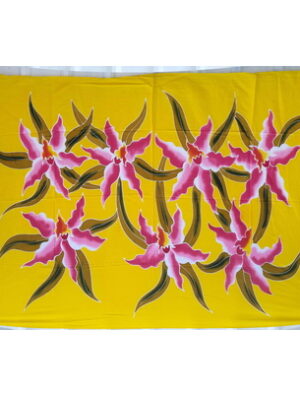 Yellow 7 Flower Sarong For Sale