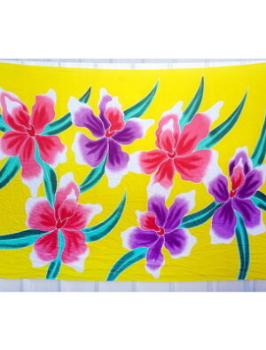 Yellow Six Flower Sarong