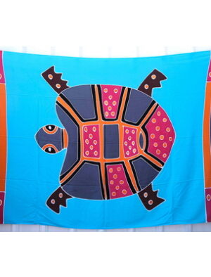 Light Blue Tropical Turtle Sarong