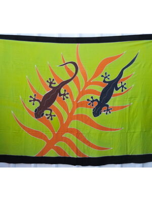 Lime green 2 Gecko Resort Wear in Canada Sarong beach Wrap