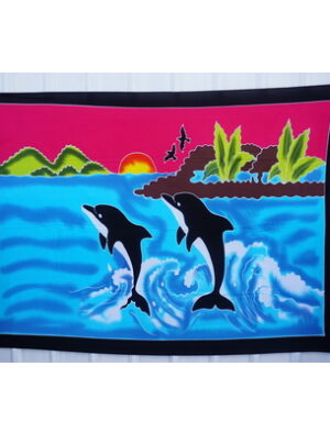 Beautiful orca sarong from Vancouver Island