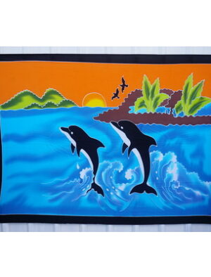 Orange Orca Sarong Skirt