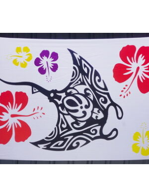 sting ray sarong on white background